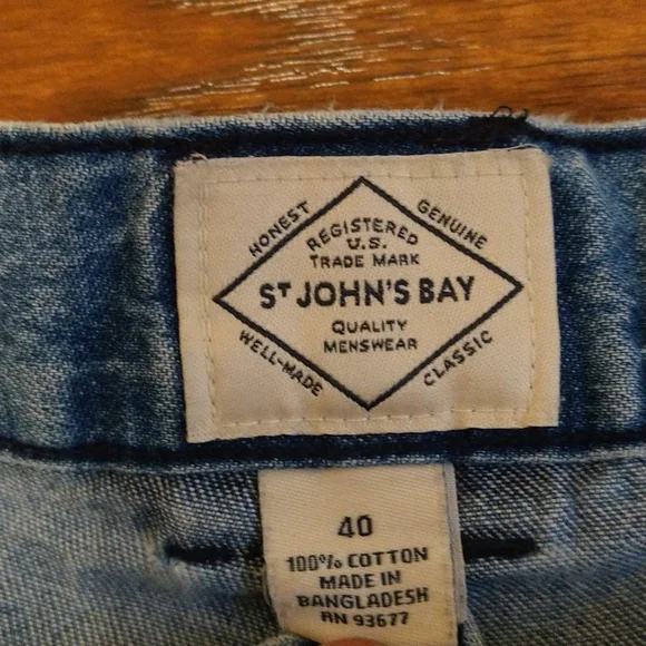 St John's bay men blue jean shorts - Picture 6 of 8